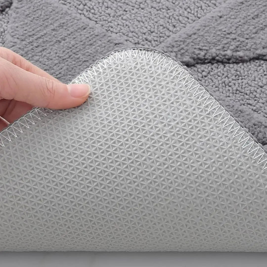 HomaxyTuft Soft Dirt Trapper Mat - Non-Slip Machine Washable Entrance Rug