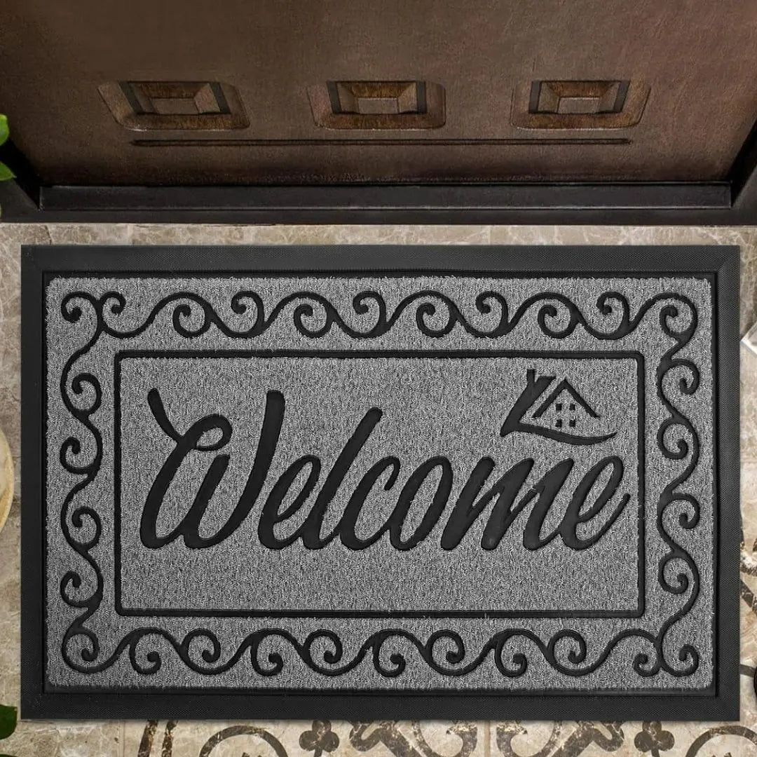 YimobraGuard Heavy-Duty Braided Door Mat - Waterproof Non-Slip Entrance Rug for Indoor and Outdoor Use