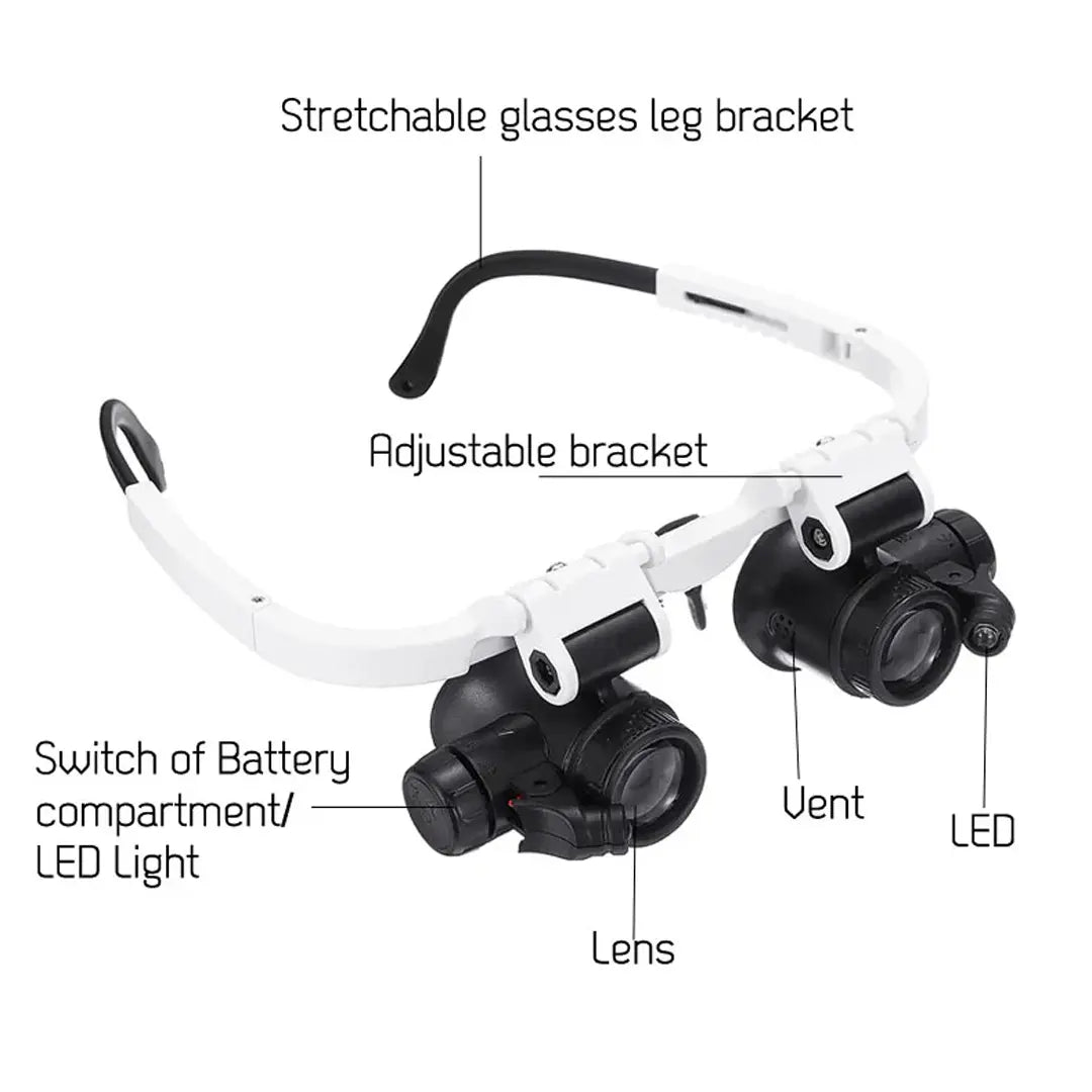 Adjustable LED Magnifying Glasses for Hobby and Precision Work
