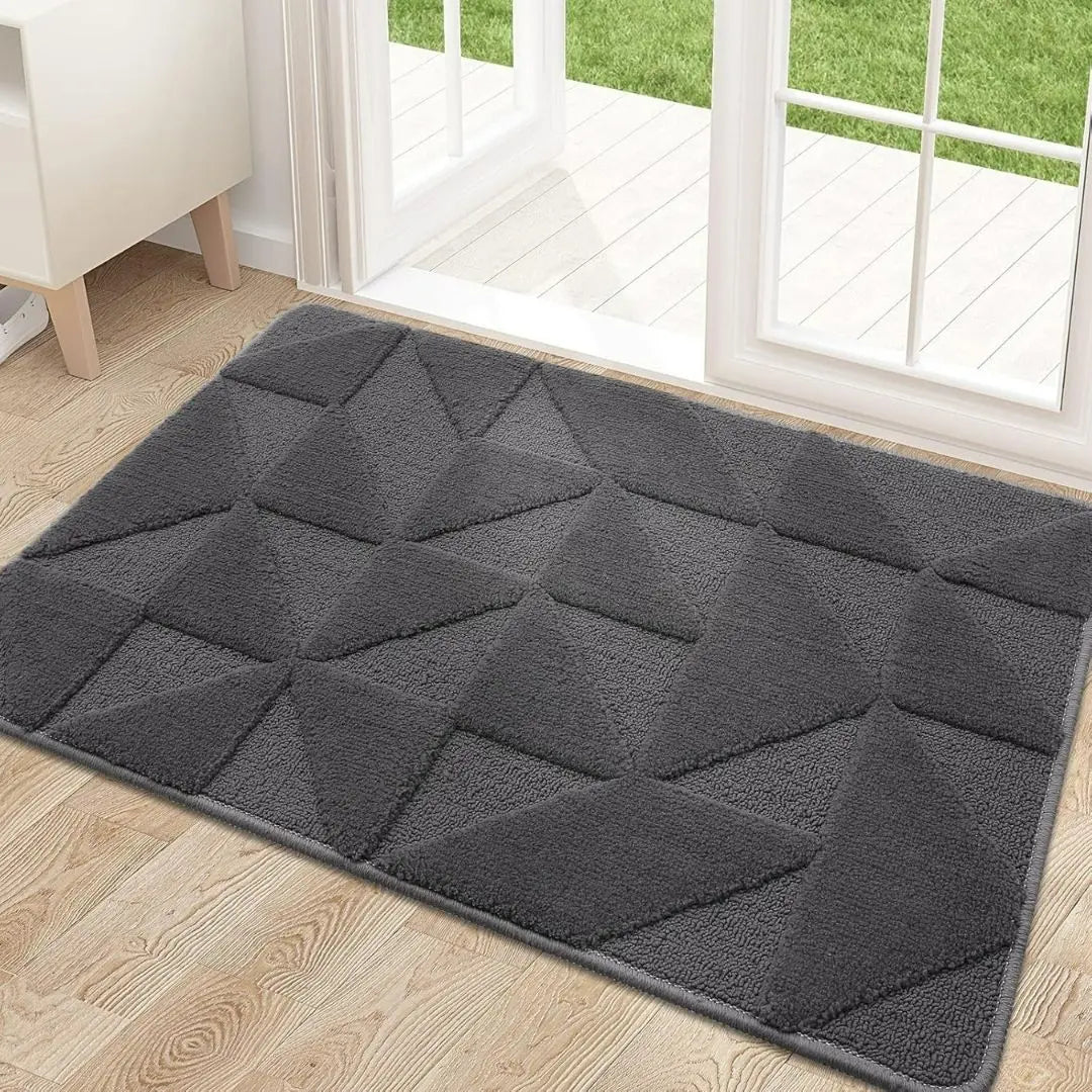 HomaxyTuft Soft Dirt Trapper Mat - Non-Slip Machine Washable Entrance Rug