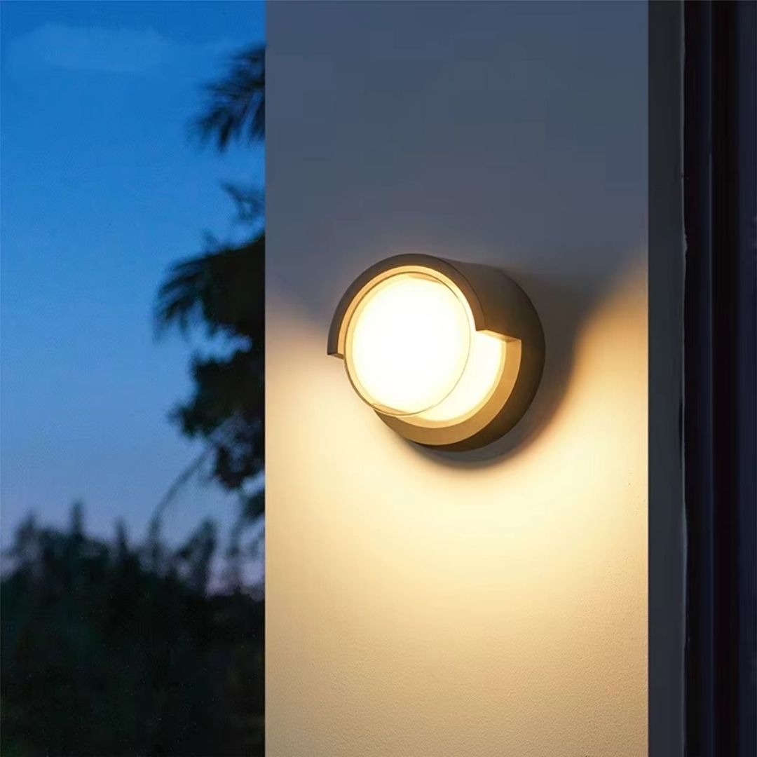 Lucy Outdoor Wall Lamp - Motion Sensor LED Light with Modern Geometric Design