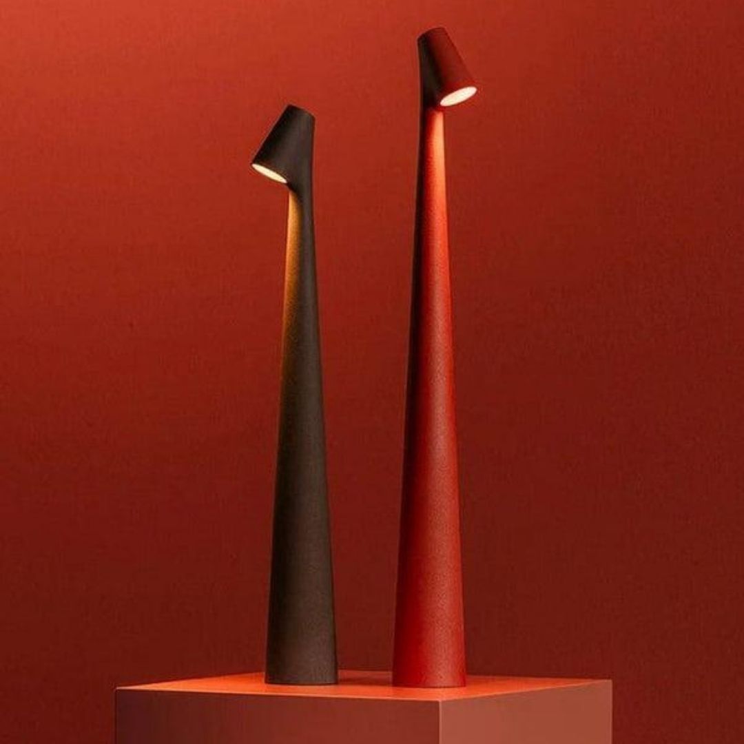 Luminavista Portable Table Lamp - Sculptural LED Accent with Rechargeable Touch Control