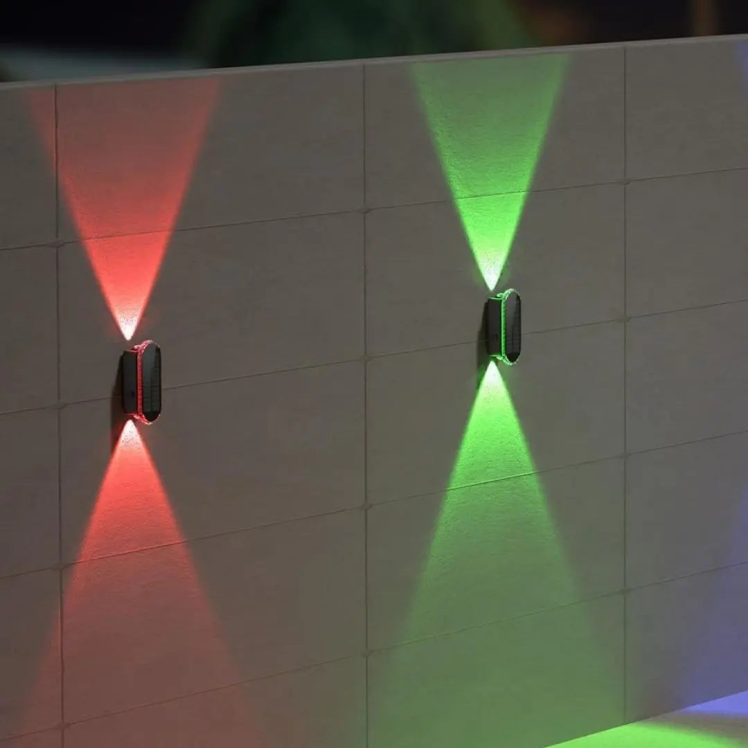 Lasay Solar Fence Lights Outdoor - Waterproof 3-Mode LED Wall Lights