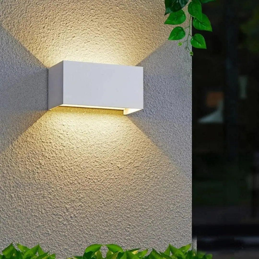 Veyno 2-Pack Up and Down Outdoor Wall Light with Motion Sensor - Modern Waterproof LED Wall Sconces