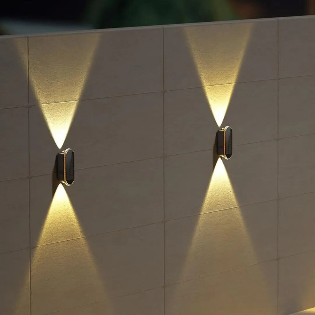 Lasay Solar Fence Lights Outdoor - Waterproof 3-Mode LED Wall Lights