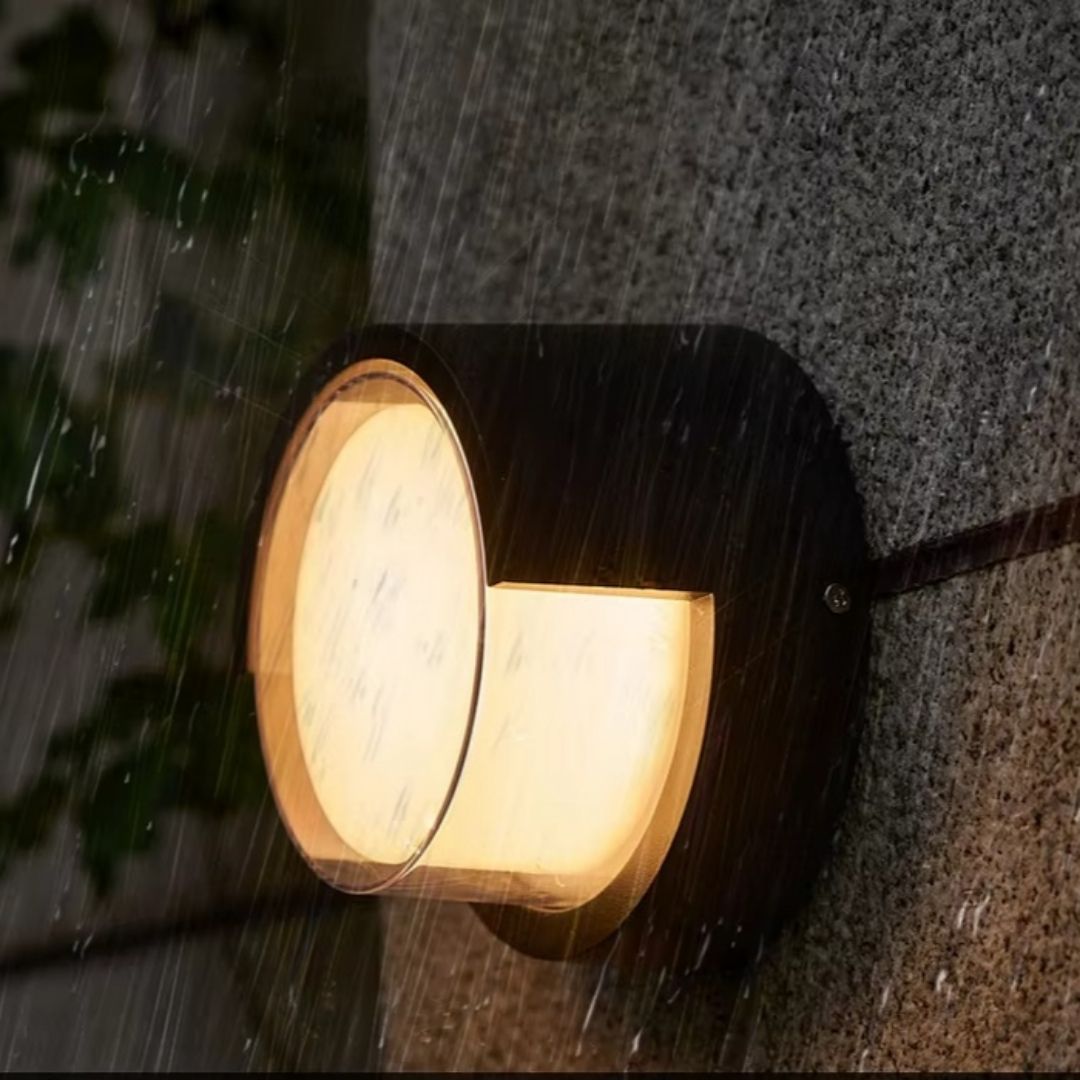 Lucy Outdoor Wall Lamp - Motion Sensor LED Light with Modern Geometric Design