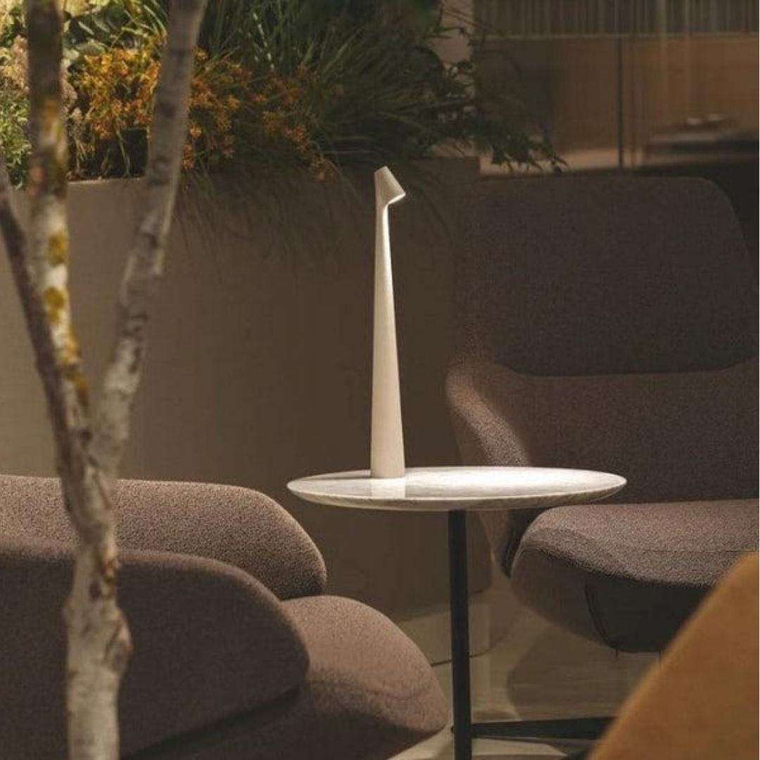 Luminavista Portable Table Lamp - Sculptural LED Accent with Rechargeable Touch Control