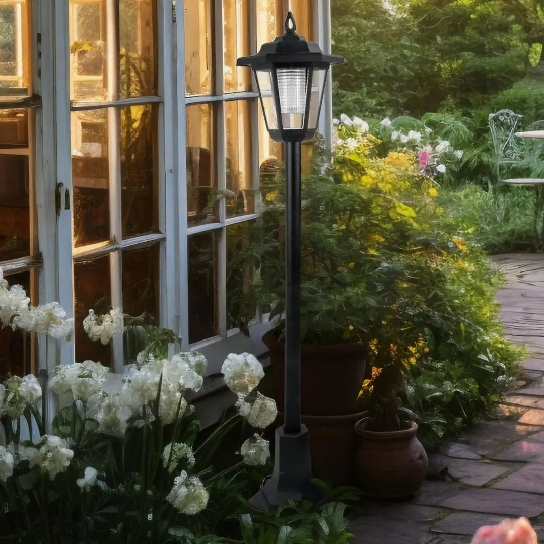 Saliar LED Solar Garden Lamp Posts - Outdoor Pathway and Patio Lantern Lights