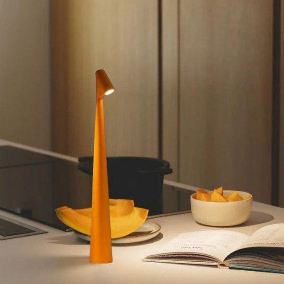Luminavista Portable Table Lamp - Sculptural LED Accent with Rechargeable Touch Control