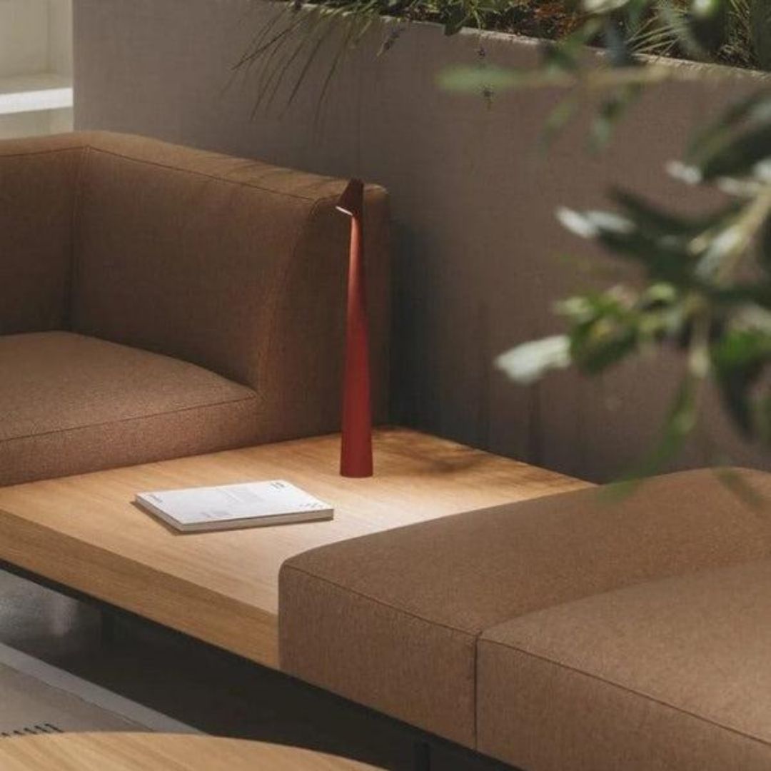Luminavista Portable Table Lamp - Sculptural LED Accent with Rechargeable Touch Control