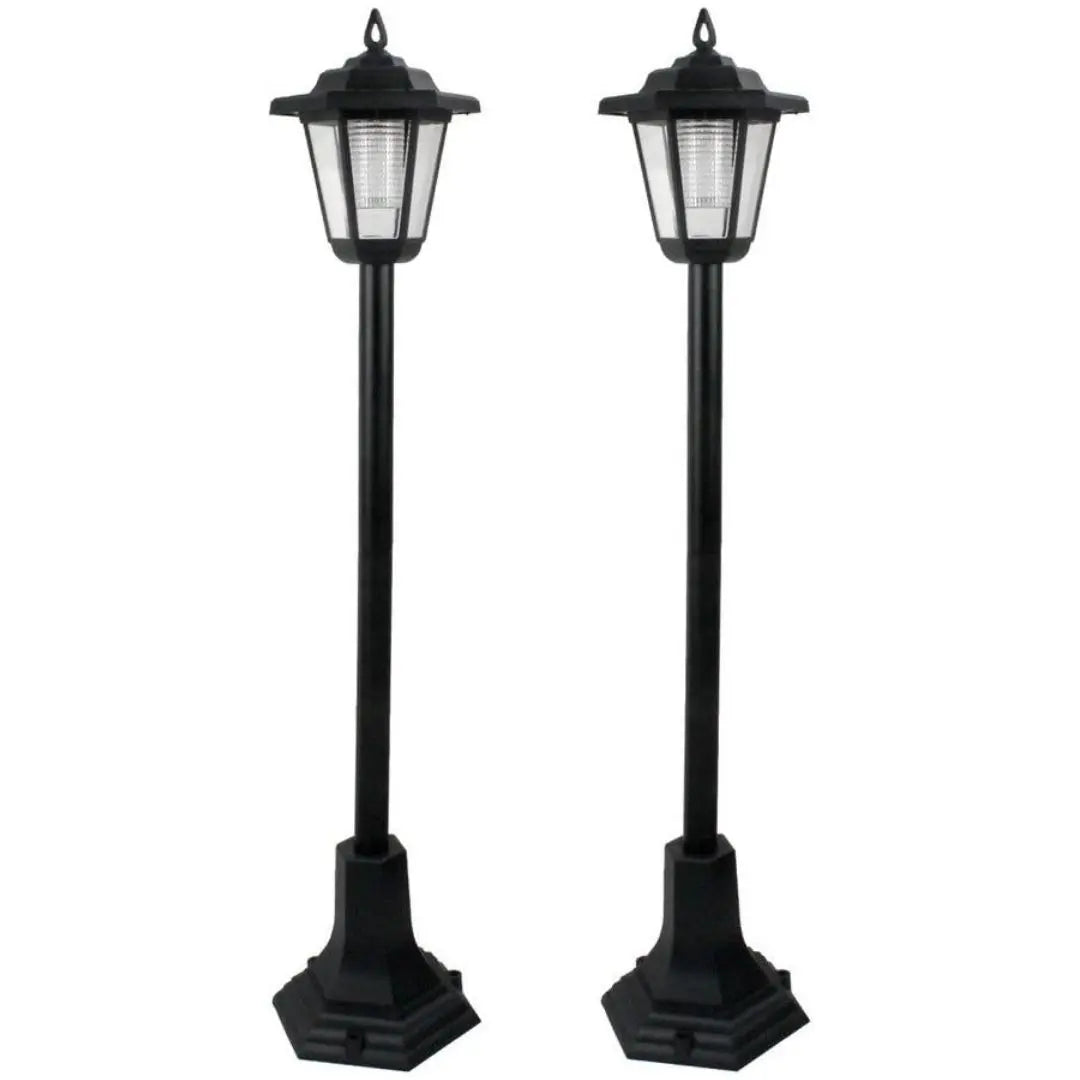 Saliar LED Solar Garden Lamp Posts - Outdoor Pathway and Patio Lantern Lights