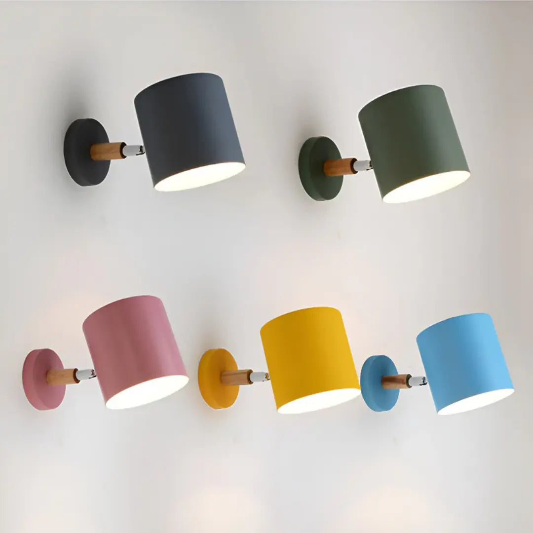 Scandinavian Lamp Wall Light Adjustable - Pastel Wall Reading Lamp for Bedrooms and Kids Rooms