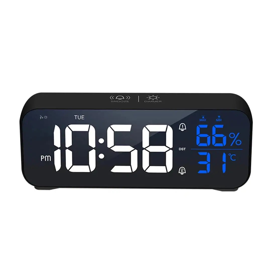 LED Alarm Clock with Temperature & Humidity Display