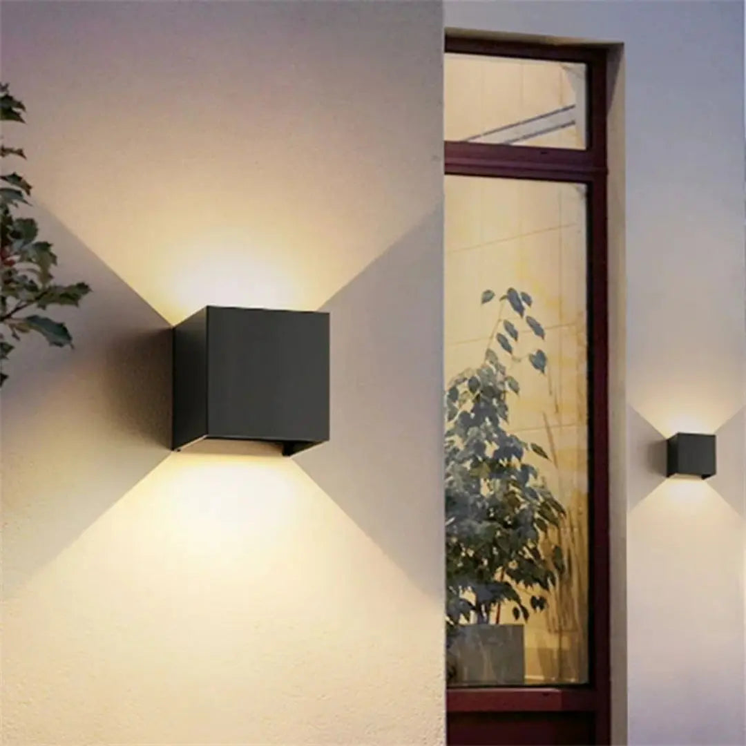 Veyno 2-Pack Up and Down Outdoor Wall Light with Motion Sensor - Modern Waterproof LED Wall Sconces