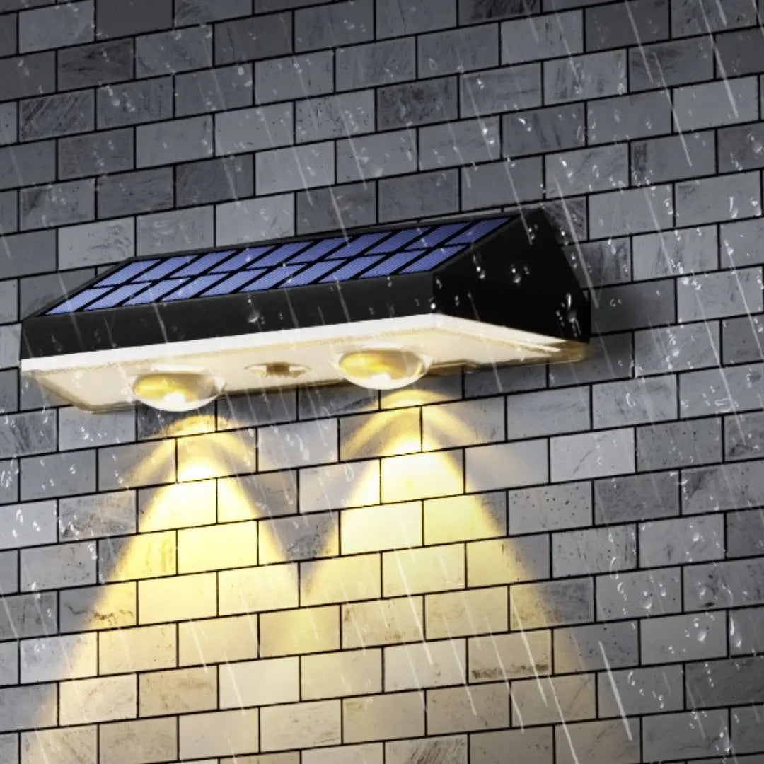 Hamilite Solar Fence Lights Outdoor - Waterproof LED Wall Lights