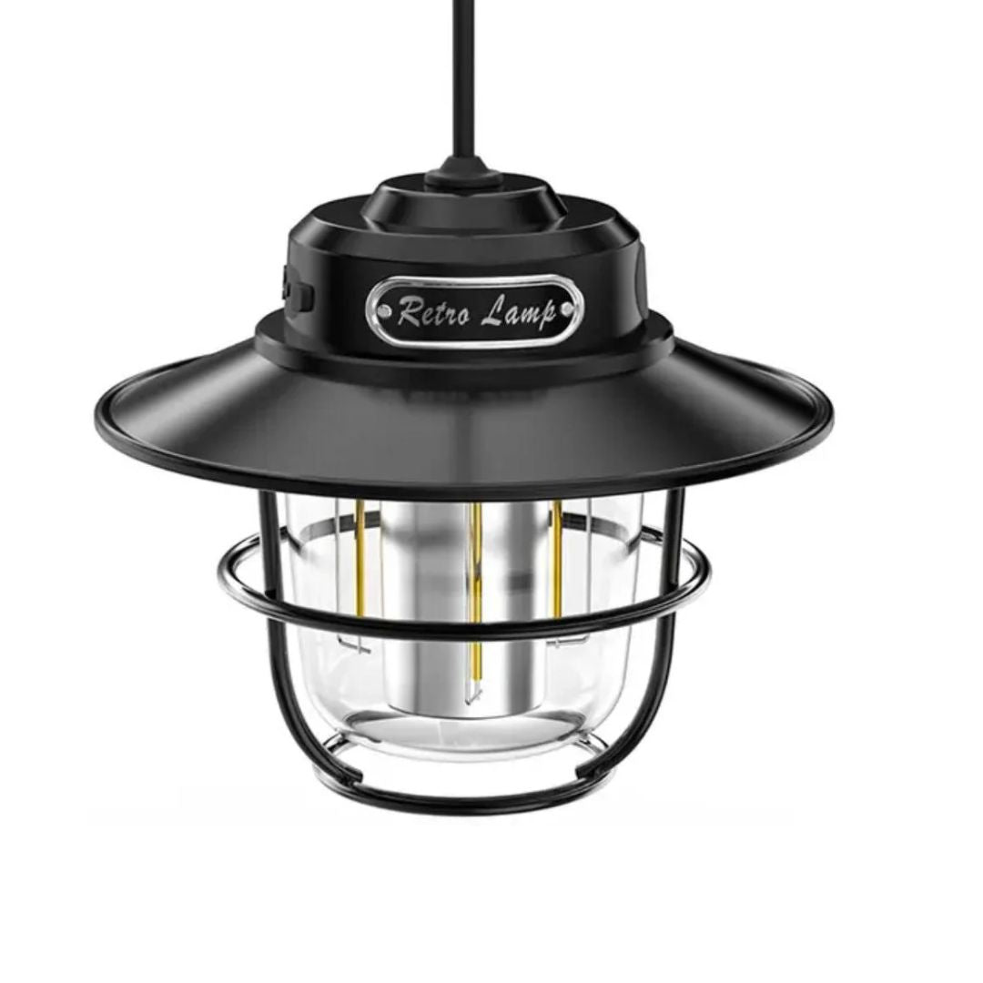 Retro Camping Lamp - Vintage LED Lantern for Outdoors