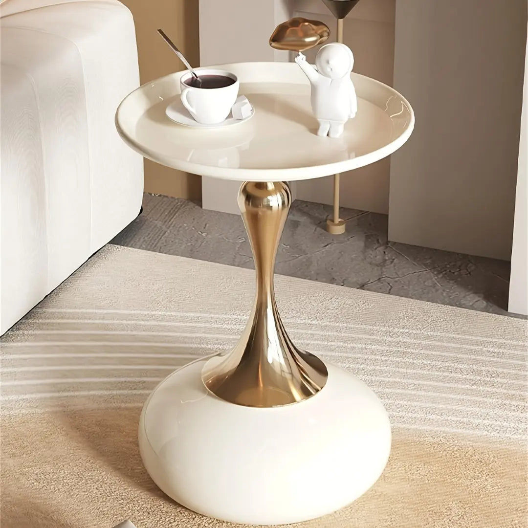 Modern Round Side Table - Coffee Table for Living Room, Bedroom and Balcony