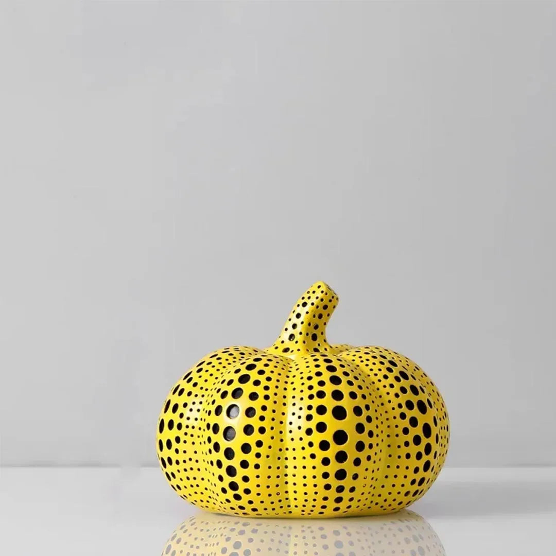 Pumpkin Ornaments Modern Sculpture for Halloween and Christmas