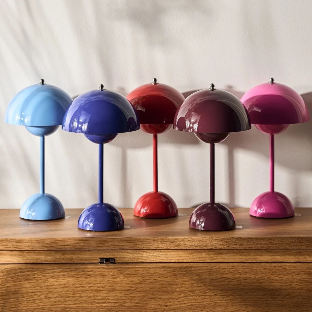 AuroraGlo LED Table Lamp - Compact Rechargeable Accent Light with Modern Design