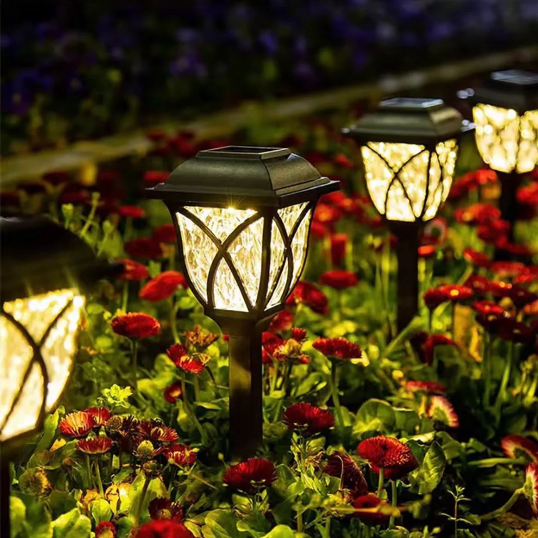 Twilight Path Lantern - Solar LED Garden Light for Outdoor Pathways and Landscaping