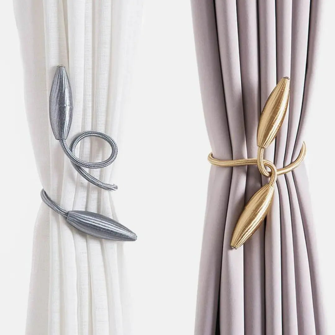 Lureva Arbitrary Shape Curtain Tiebacks - Flexible Decorative Holdbacks for Drapes and Curtains