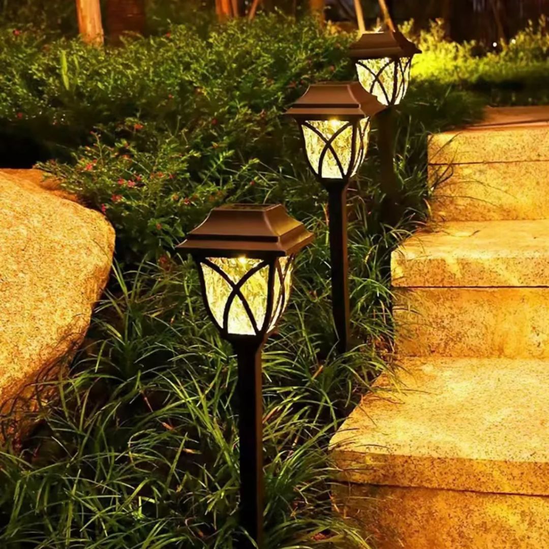 Twilight Path Lantern - Solar LED Garden Light for Outdoor Pathways and Landscaping