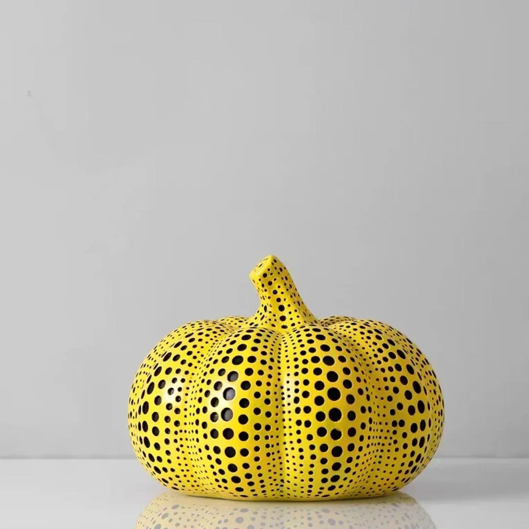 Pumpkin Ornaments Modern Sculpture for Halloween and Christmas