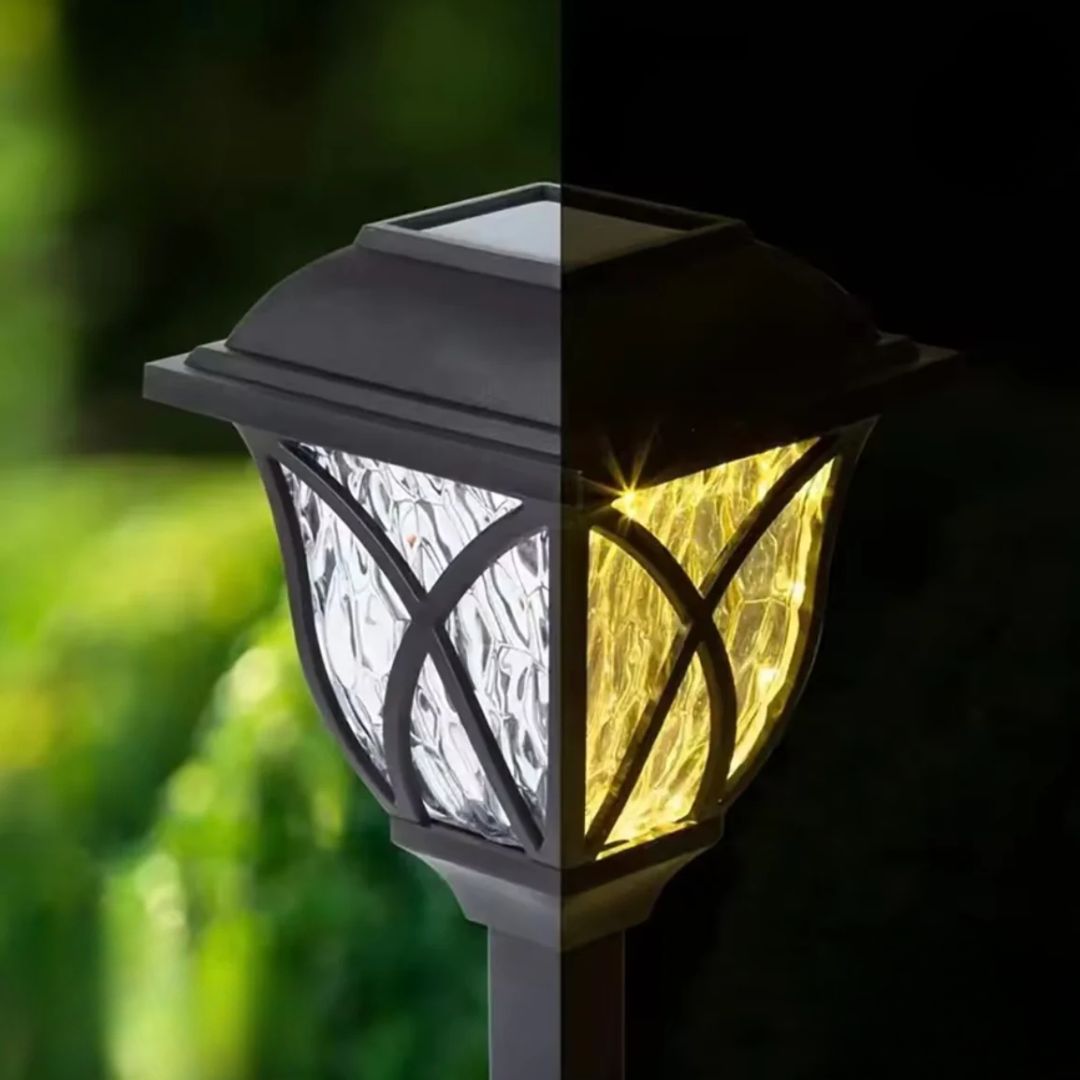 Twilight Path Lantern - Solar LED Garden Light for Outdoor Pathways and Landscaping