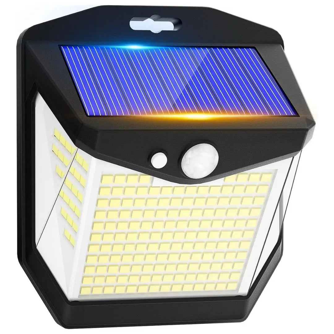 Solvra Solar Security Lights - LED Outdoor Motion Sensor Lamps with Wide-Angle Illumination