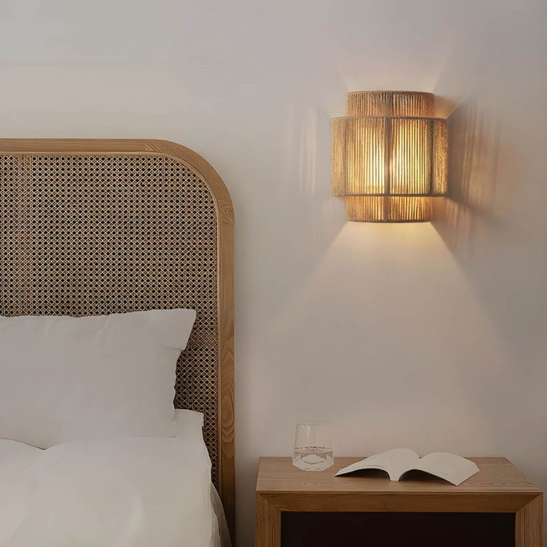 Hikari Wall Light - Handmade Rope Sconce with Warm Ambient Glow