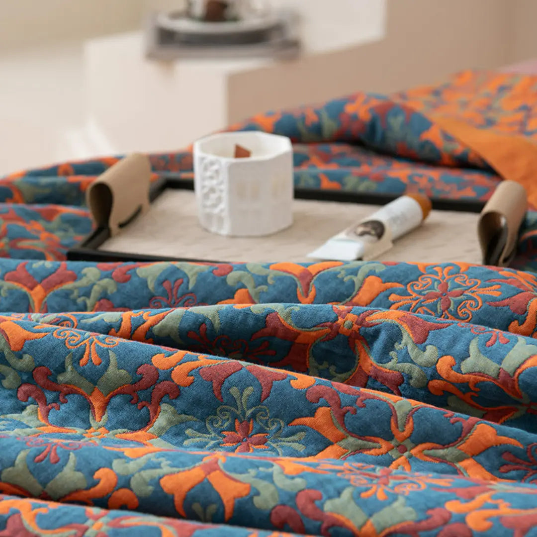 Celora Boho Reversible Cotton Quilt - Soft Breathable and Vintage Mandala Design