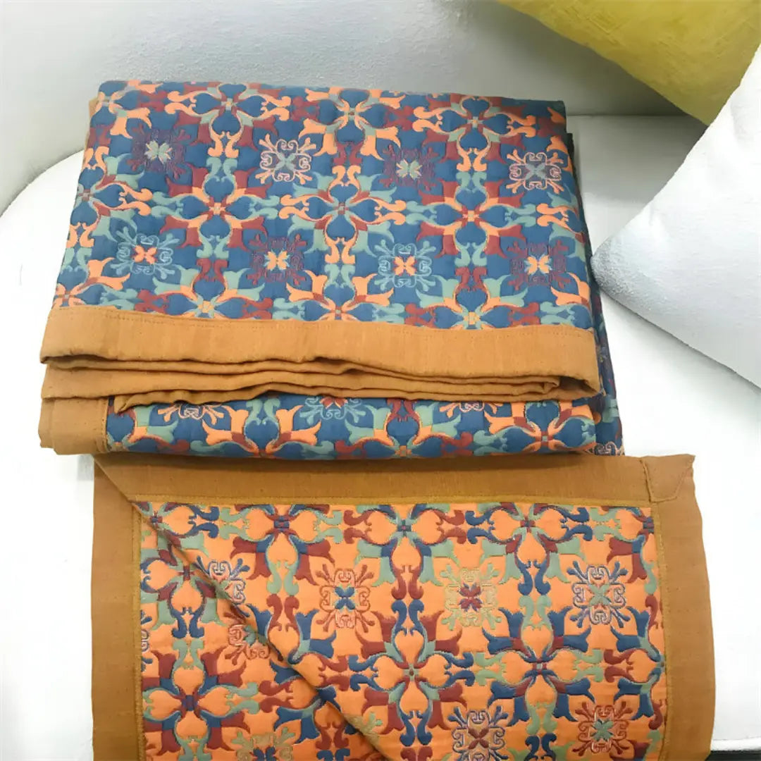 Celora Boho Reversible Cotton Quilt - Soft Breathable and Vintage Mandala Design