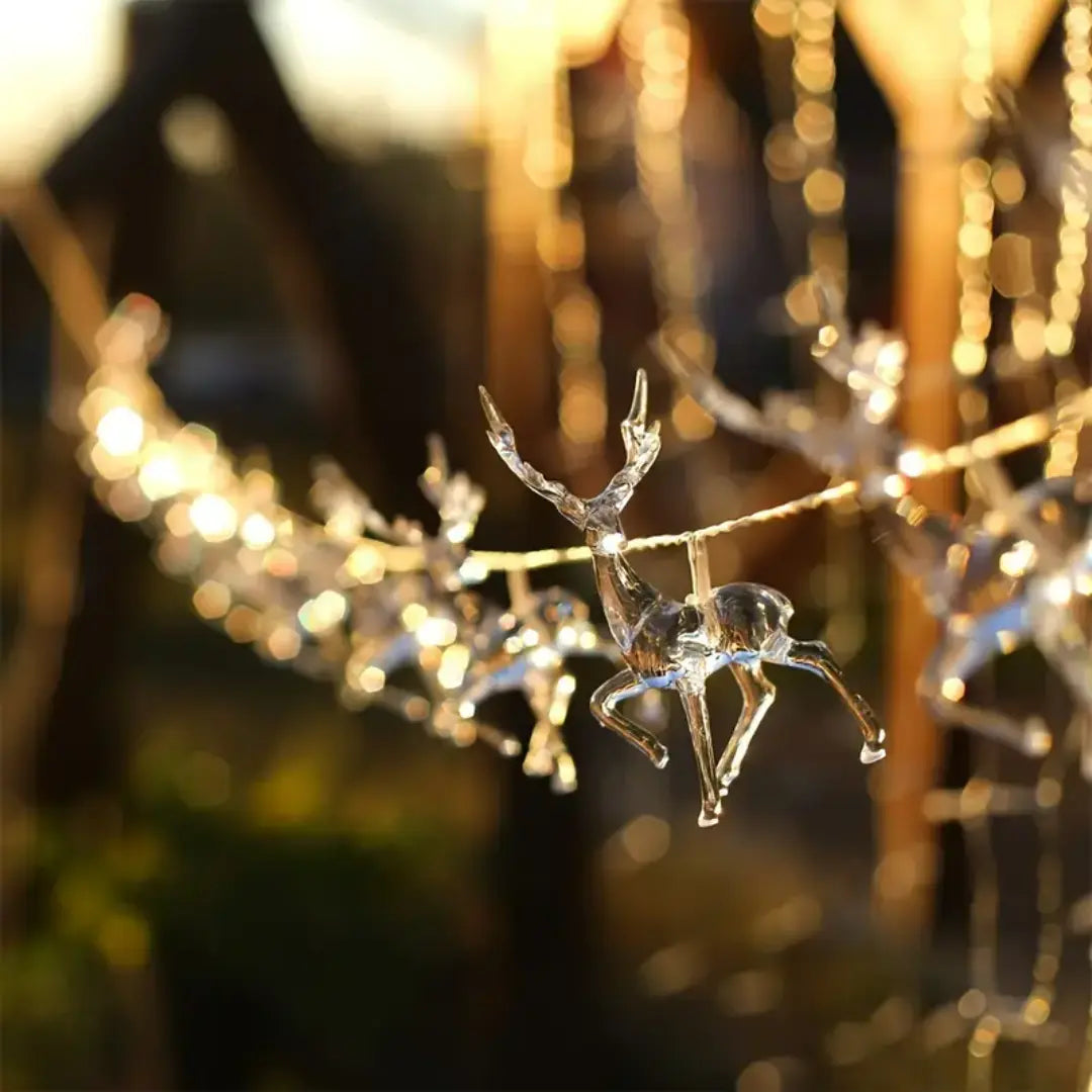 Renira Christmas Reindeer String Lights - Battery-Powered Holiday Décor