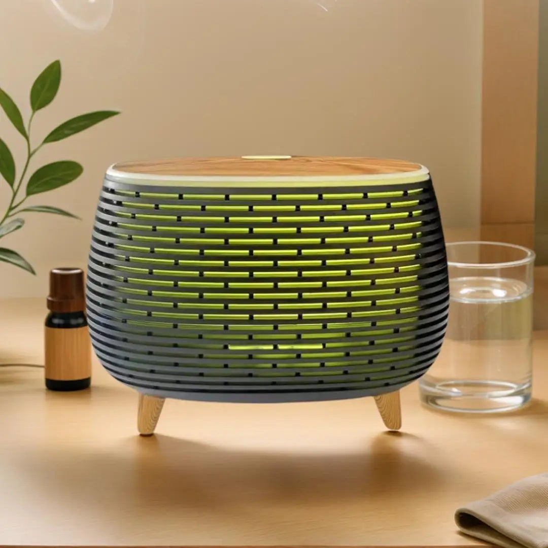 Black 400ML Essential Oil Diffuser with Auto Shut-Off & Night Light