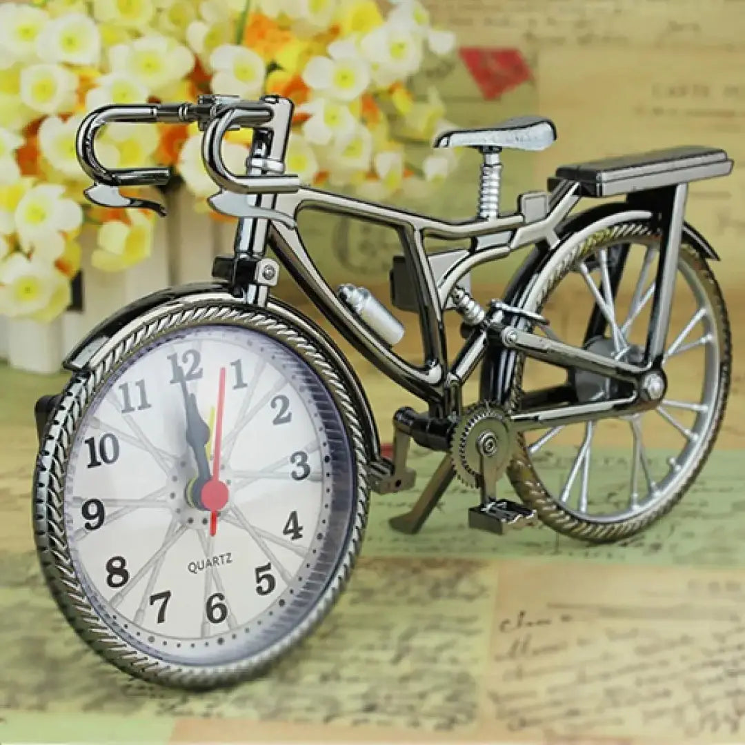 Retro Bicycle Alarm Clock - Creative Vintage Table Clock