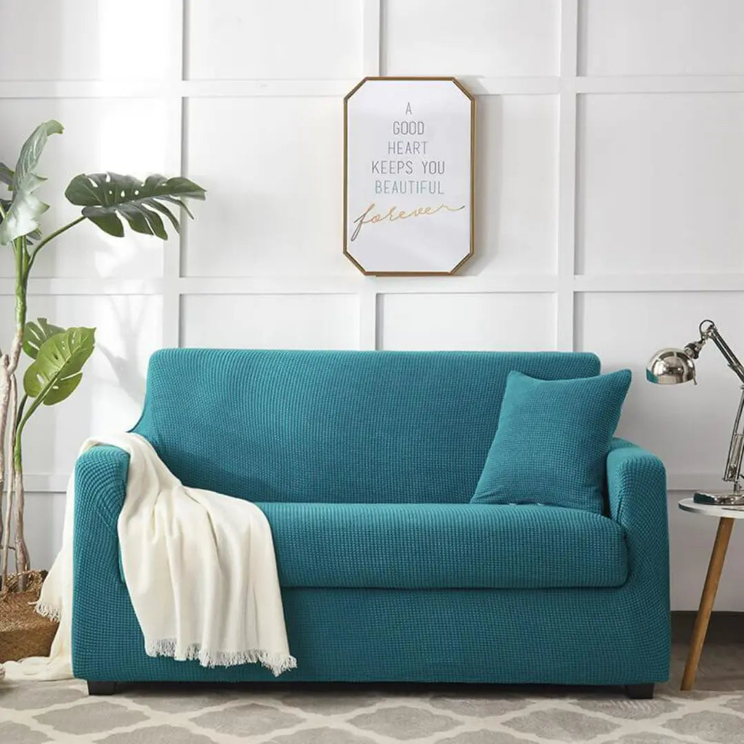 Zeyra 2-Piece Stretch Jacquard Couch Covers with Individual Seat Cushion Cover - Non-Slip Protective Sofa Slipcover