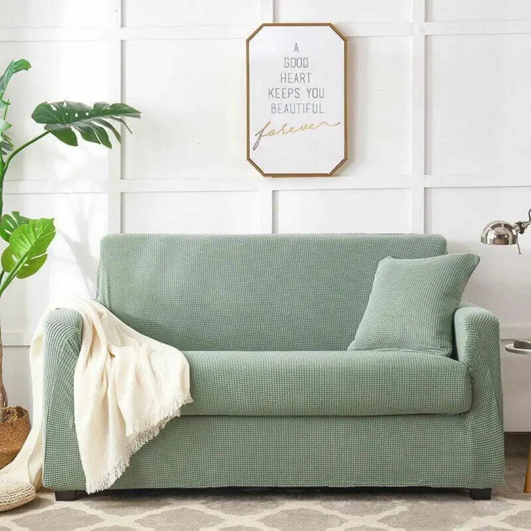 Zeyra 2-Piece Stretch Jacquard Couch Covers with Individual Seat Cushion Cover - Non-Slip Protective Sofa Slipcover