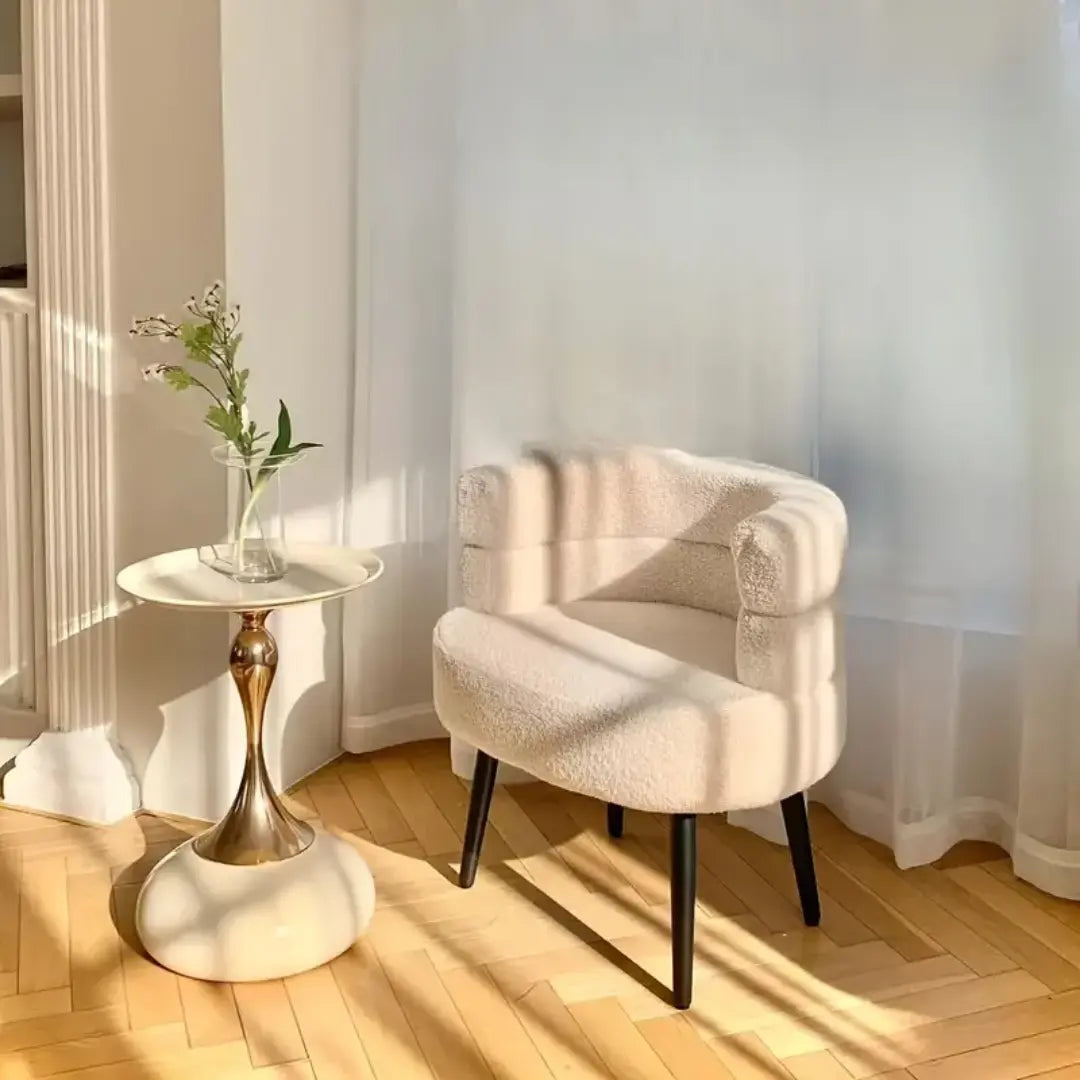 Modern Round Side Table - Coffee Table for Living Room, Bedroom and Balcony