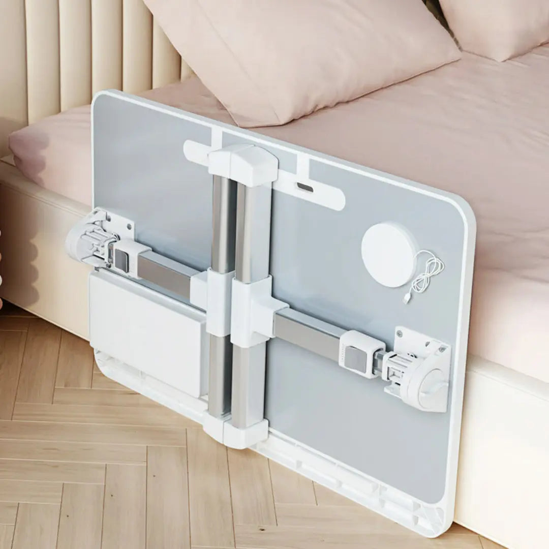 Movira Adjustable Laptop Bed Desk - Foldable Legs with USB Ports and Storage Drawer