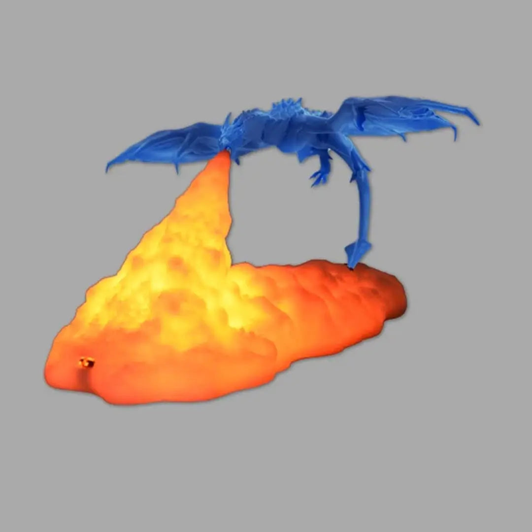 3D Room Decor Print LED Fire Dragon Ice Dragon Lamp