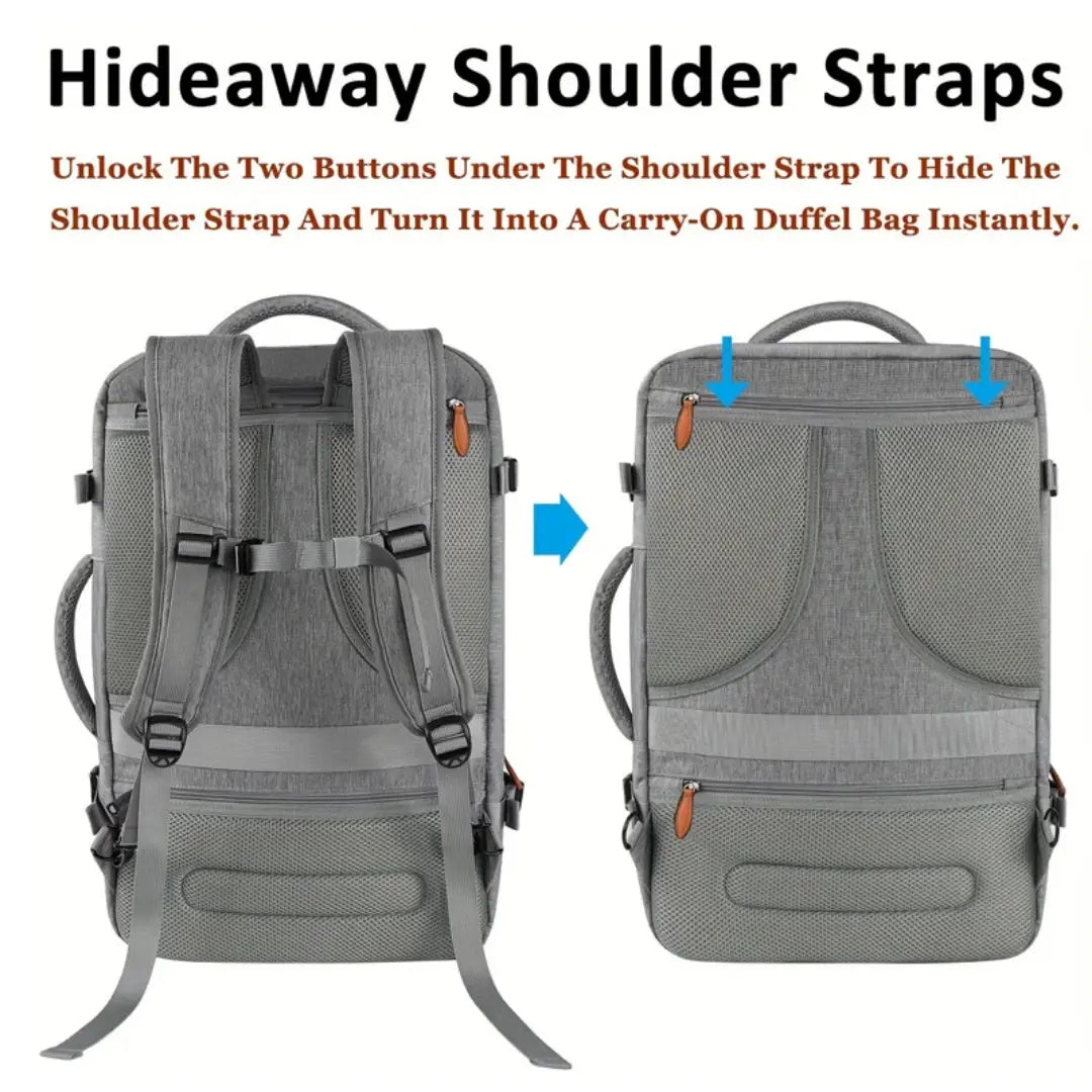 40L Expandable Travel Backpack, Carry On Backpack with Packing Cubes