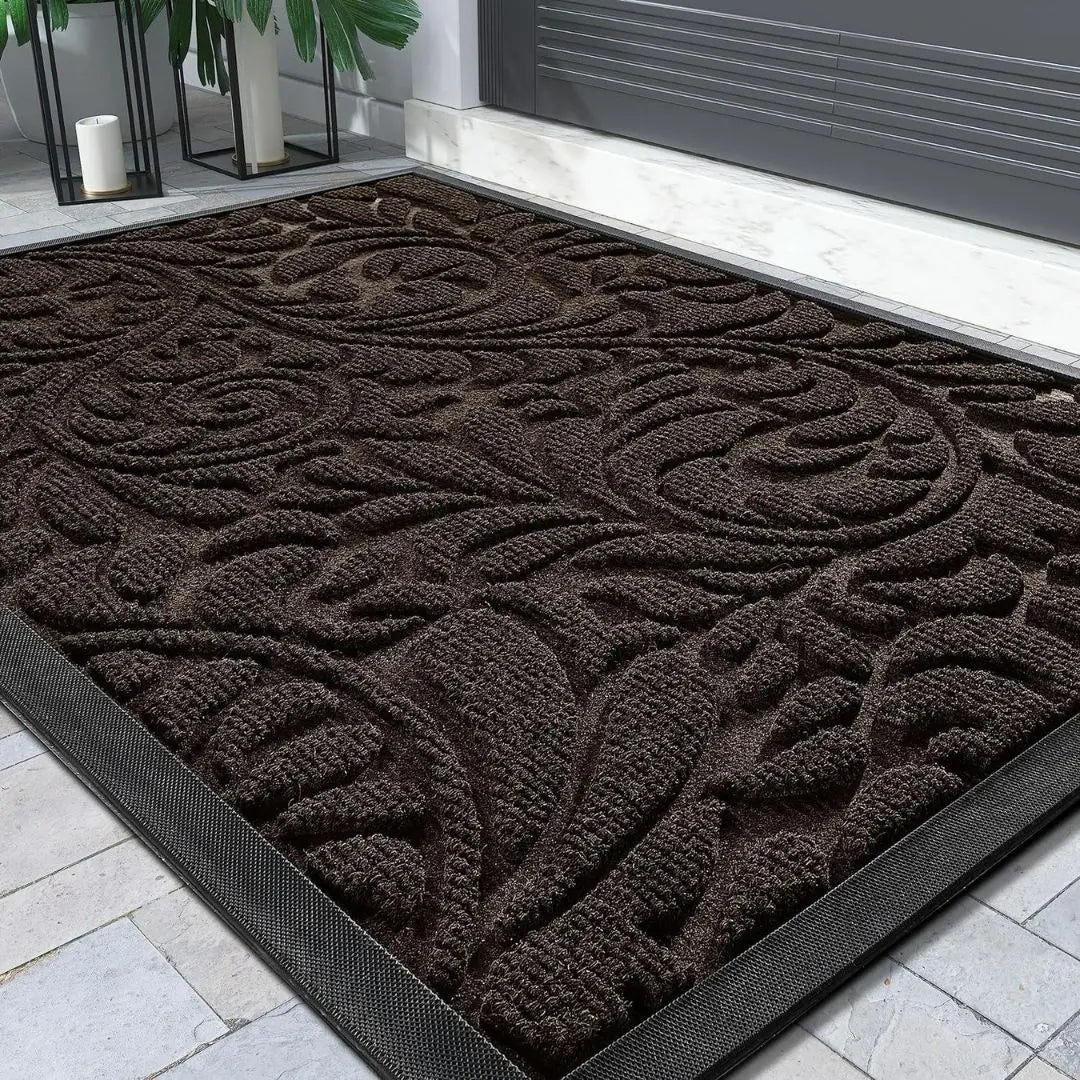 Varlo Heavy-Duty Groove Front Door Mat - Non-Slip Outdoor and Indoor Entrance Mat