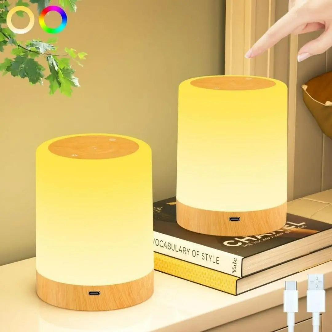 Rechargeable RGB Bedside Lamp – Touch and Remote Control