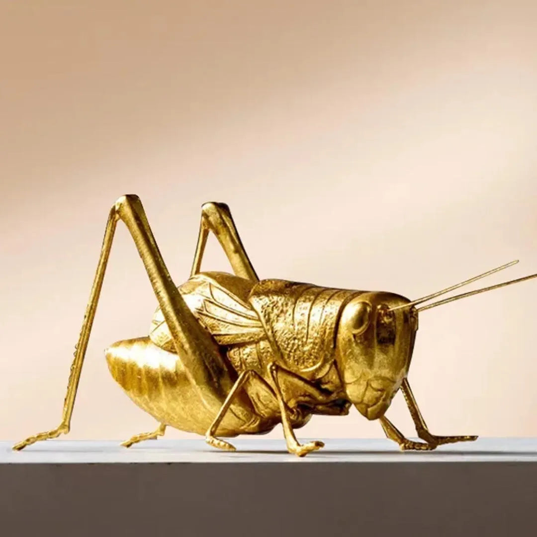 Gold Resin Insect Ornaments - Mantis, Cricket and Bee