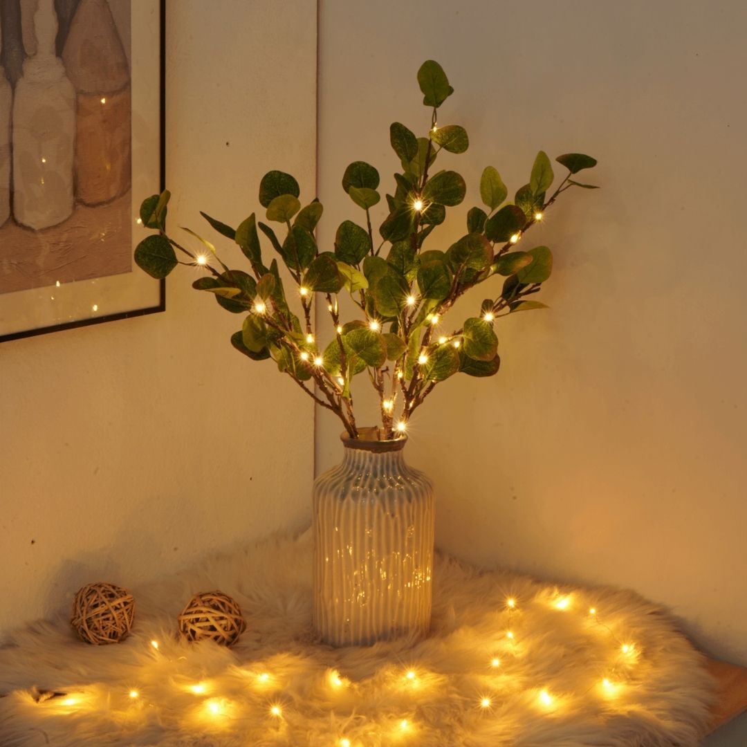 Olive Branch Fairy Lights - Nature-Inspired LED Decor for Cozy Spaces