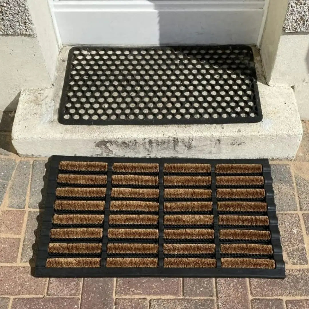 Stonebridge Tuff-Scrape Coir Door Mat - Heavy-Duty Non-Slip Boot Scraper with Rubber Backing