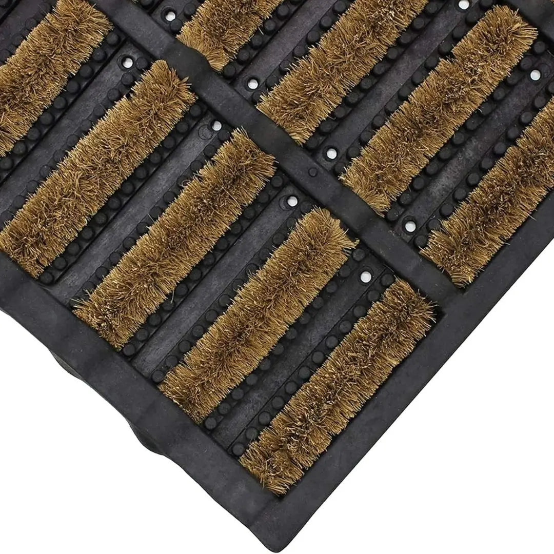 Stonebridge Tuff-Scrape Coir Door Mat - Heavy-Duty Non-Slip Boot Scraper with Rubber Backing
