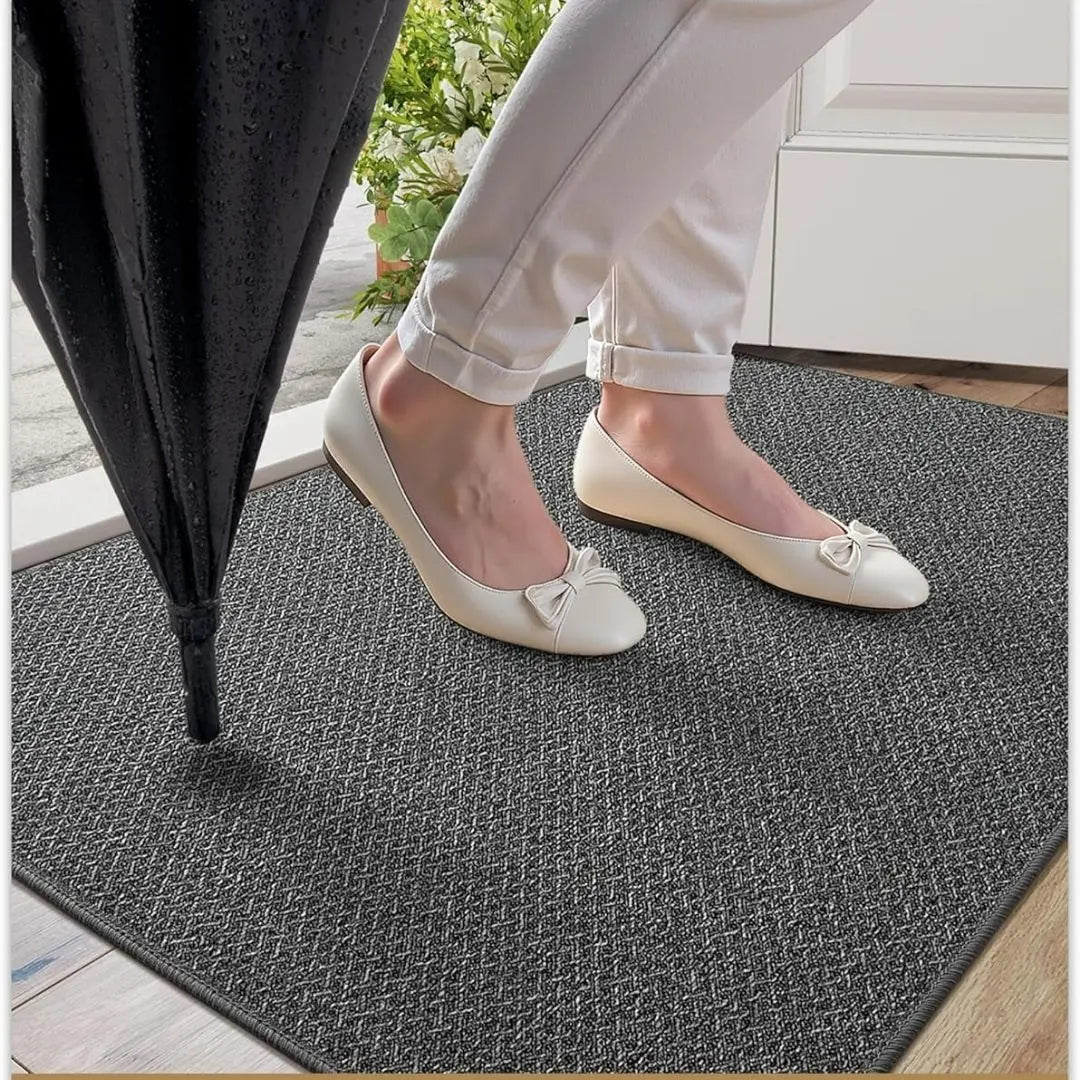 Novara Low-Profile Indoor Entrance Mat - Non-Slip Backing and Easy-Clean Design