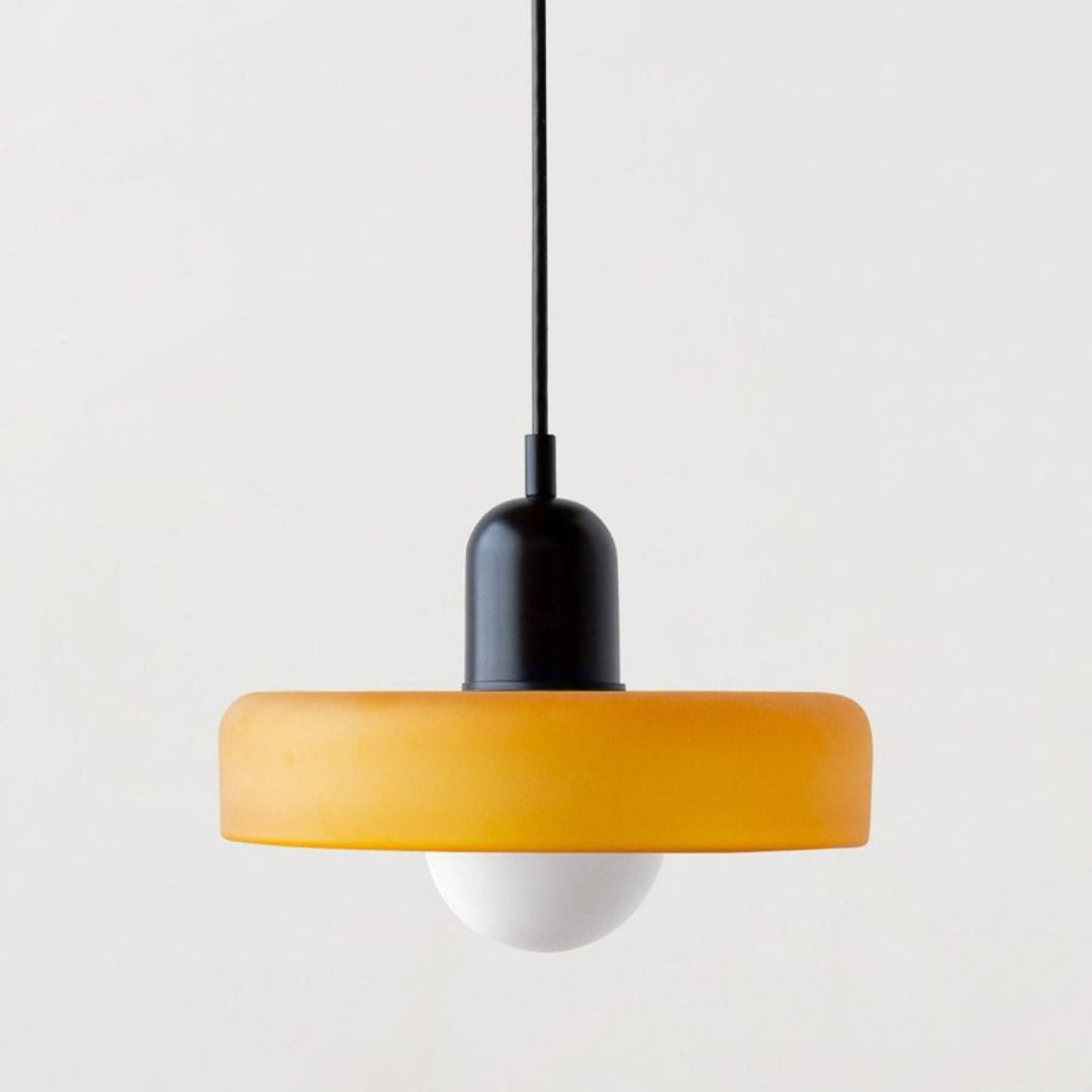 Bauhaus Colored Glass Pendant Light - Modern Minimalist Retro Hanging Fixture
