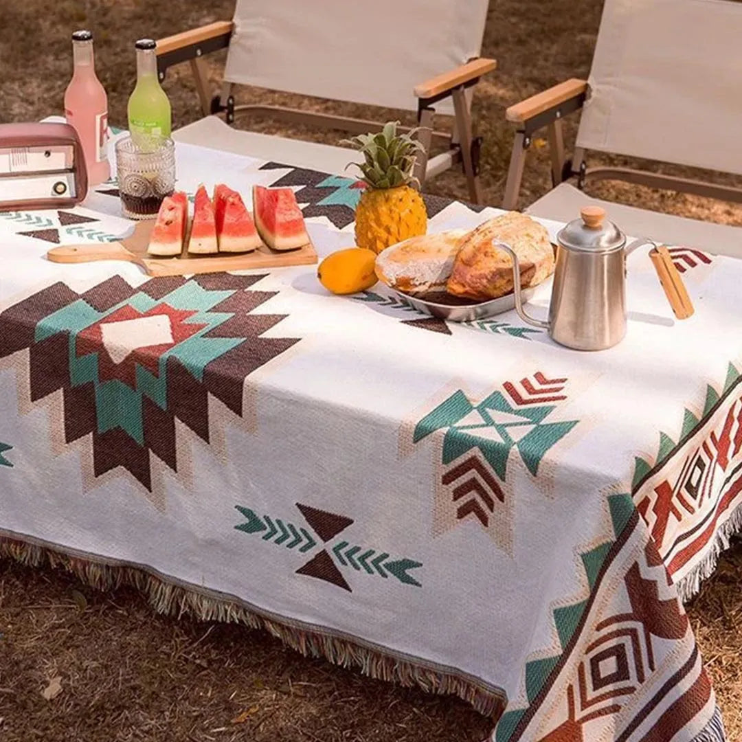 Bohemian Style Decorative Blanket for Outdoor Camping, Travel & Home Decor